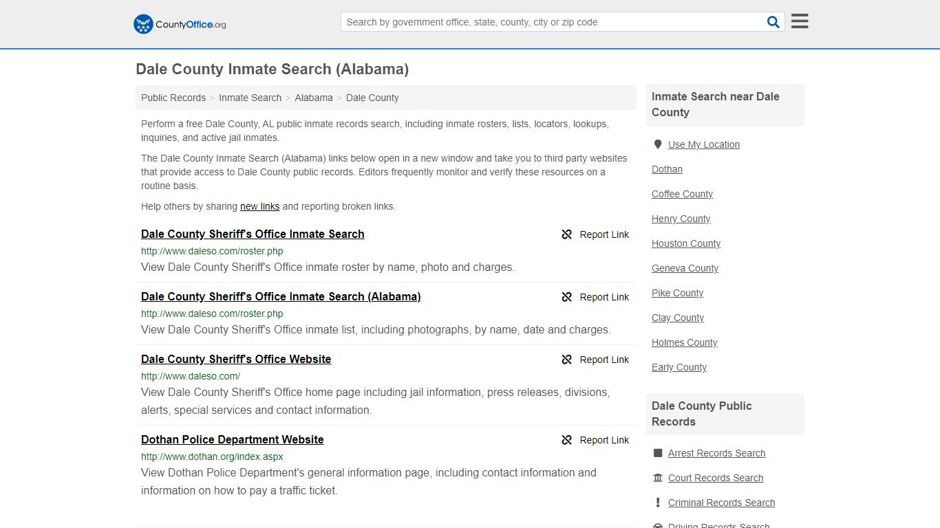 Inmate Search - Dale County, AL (Inmate Rosters & Locators)