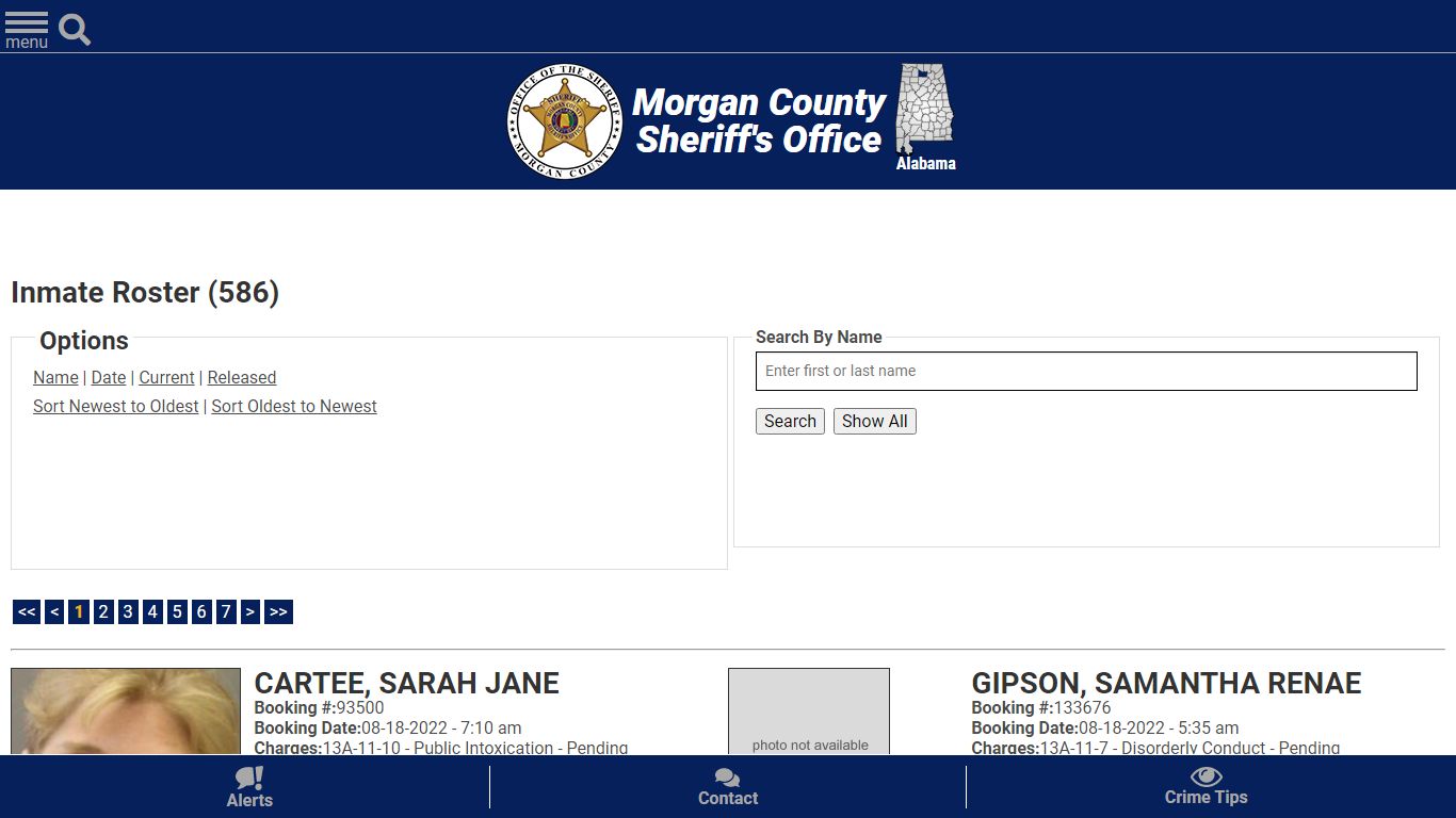 Inmate Roster (576) - Morgan County Sheriff, Al